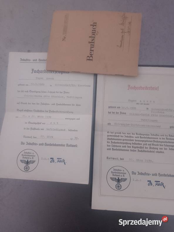 III Rzesza Dokumenty Milejewo