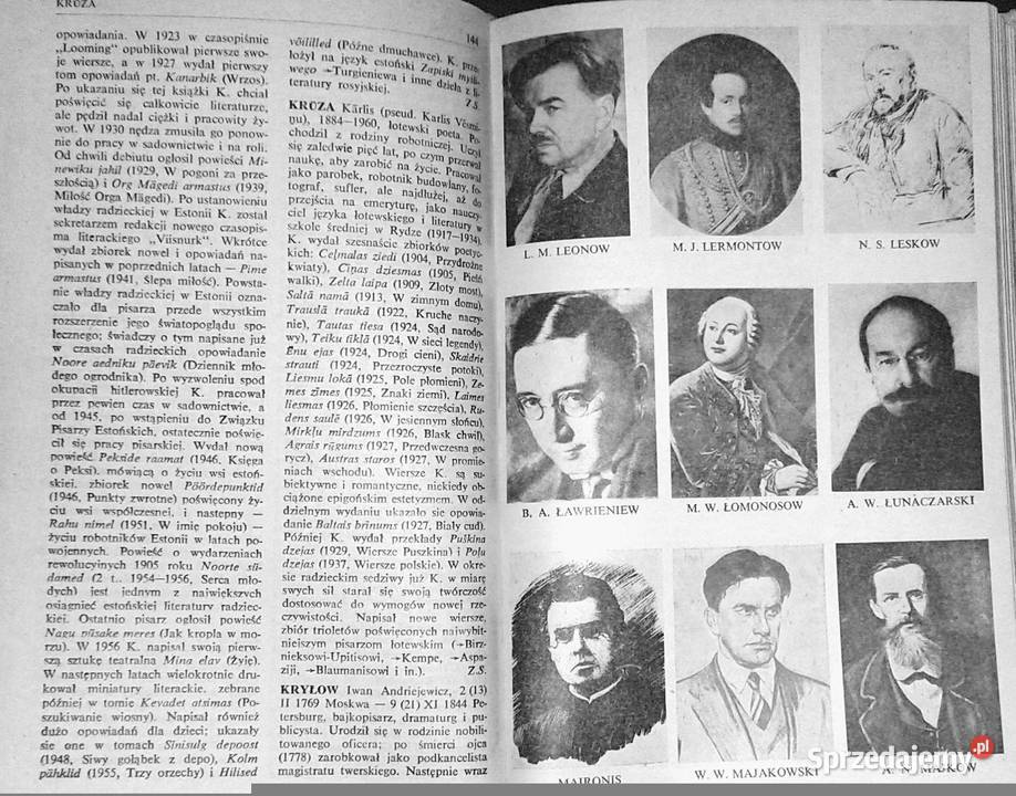 Mały słownik pisarzy narodów europejskich ZSRR sprzedam