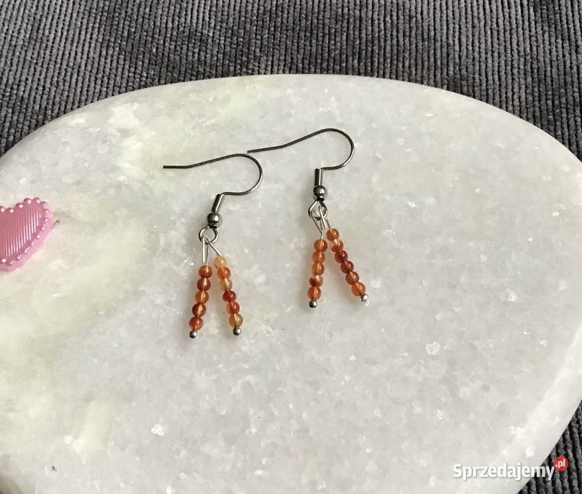 Kolczyki z naturalnych agatów mazowieckie Warszawa