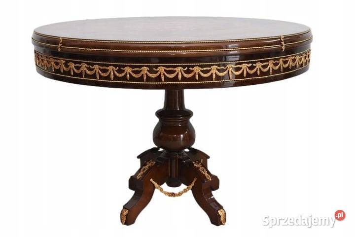 Barokowy Owalny Stolik Kawowy Stół Stolik
