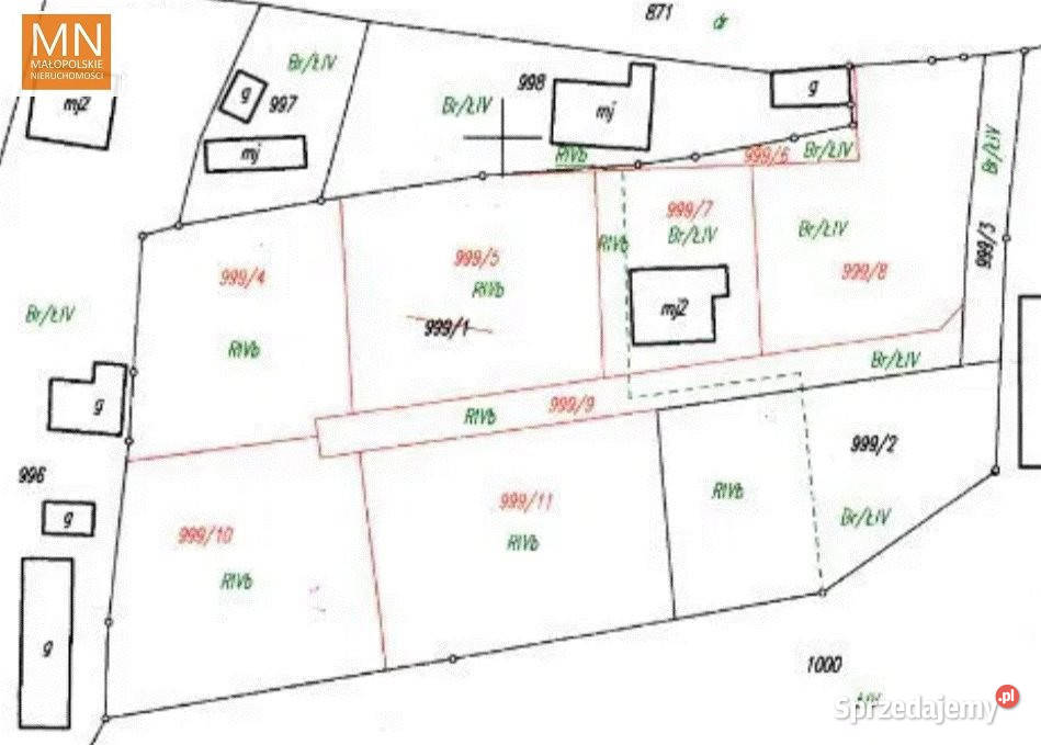 sprzedaży gruntu Jodłówka 800 metrów