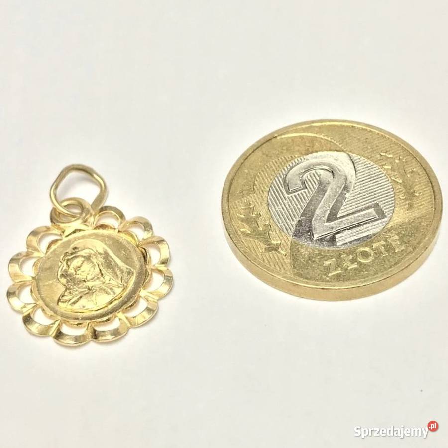 Złoty MEDALIK wisiorek 14K Matka Boska BOZIA 15 mazowieckie Warszawa