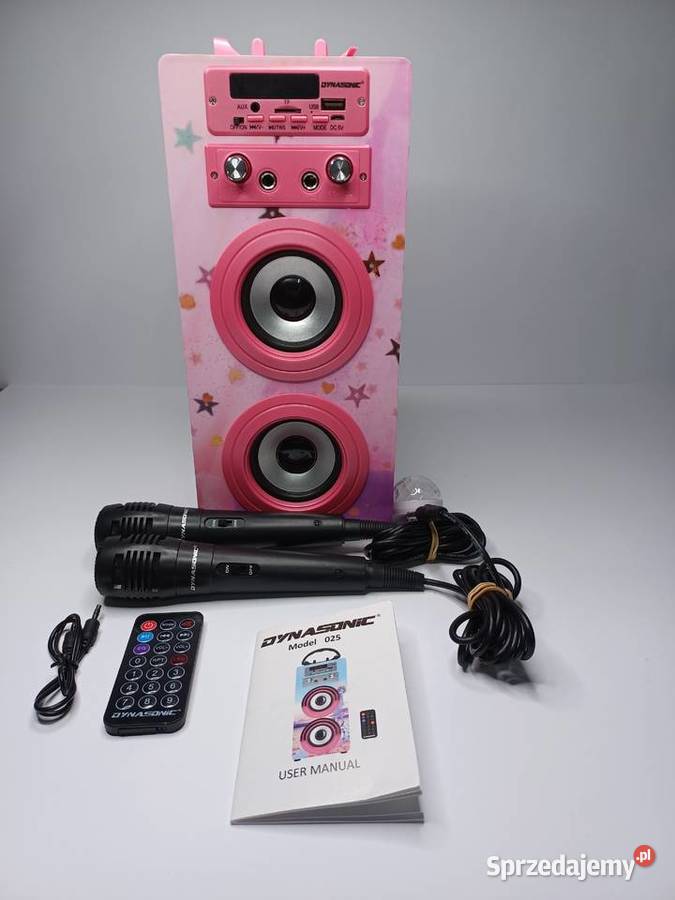DYNASONIC 3gen Głośnik Bluetooth do karaoke dla dzieci