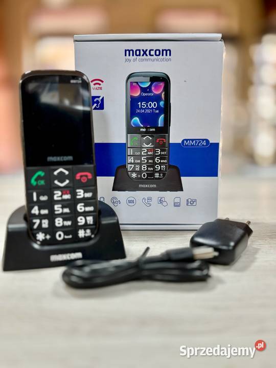 Telefon komórkowy Maxcom MM724 8 MB 16 MB czarny Telefony komórkowe Elbląg sprzedam