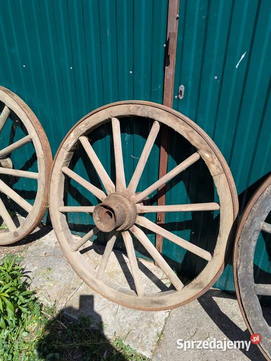 Koła drewniane szprychowe ozdobne wóz konny Krzeszowice