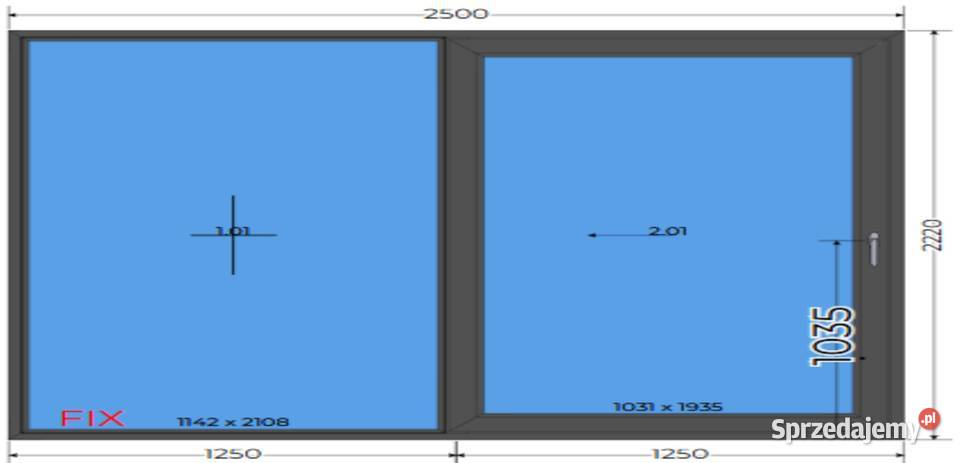 Okno Smart Slide 2500x2220 250x222 antracyt Drzwi balkonowe i tarasowe Oleśnica