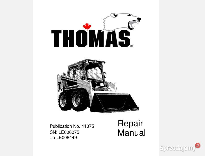 Thomas 85 133 95 105 115 135 137 instrukcja