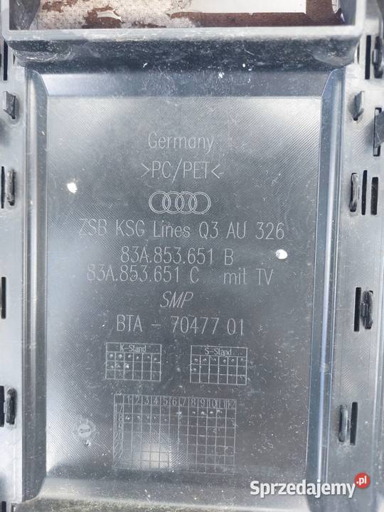 AUDI Q3 II 83A GRILL ATRAPA 83A853651A B C osobowe