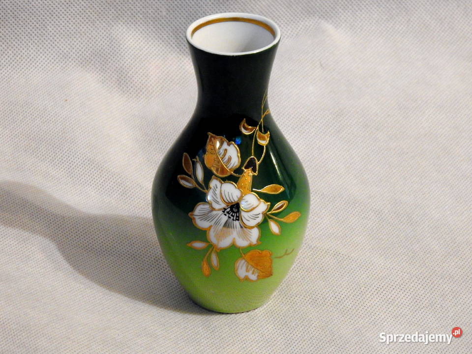 Piękny porcelanowy wazon niemiecki sygnowany Inowrocław