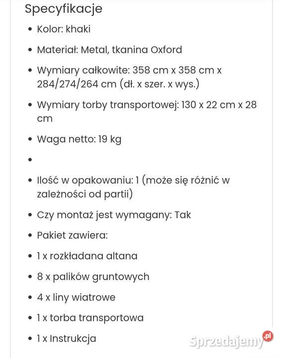 Antresola ogrodowa 3x3 m