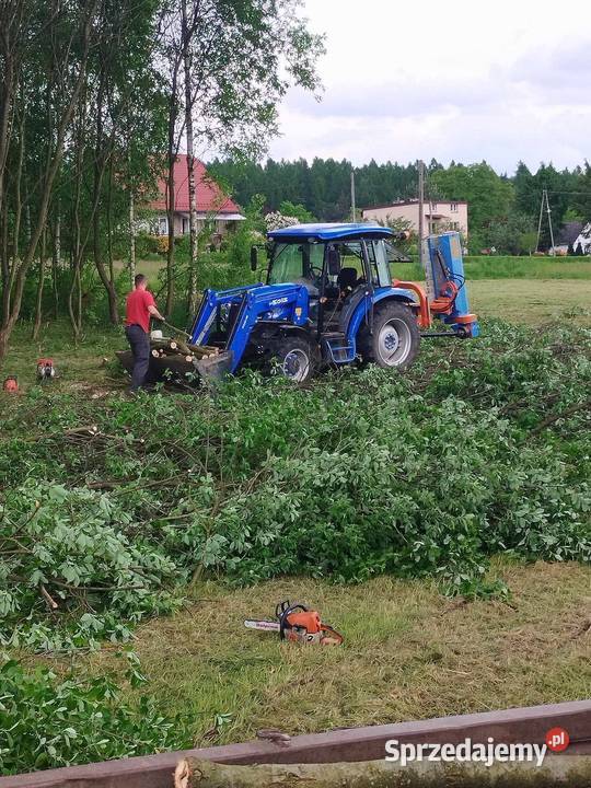 Koszenie kosiarką bijakową rotacyjną czyszczenie Liszki