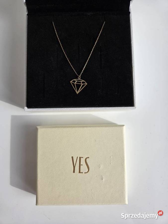 Naszyjnik złoty diament 45 oryginalne opakowanie Liszki sprzedam