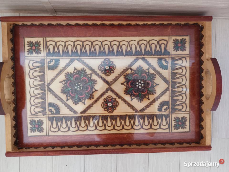 tacka taca rękodzieło cepelia snycerka pomorskie Gdańsk sprzedam