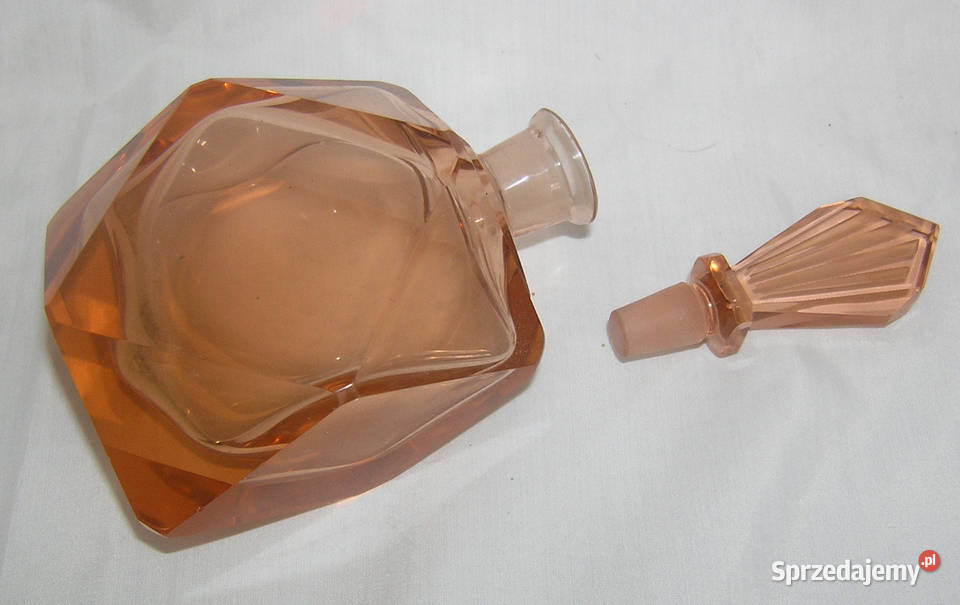 flakon do perfum vintage 01 szkło rozalinoweAlD