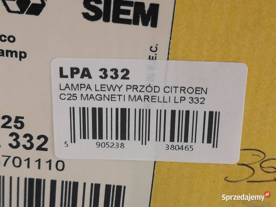 LAMPA LEWY PRZÓD FIAT DUCATO I 19891994 NOWA osobowe Lampy przeciwmgielne lubelskie