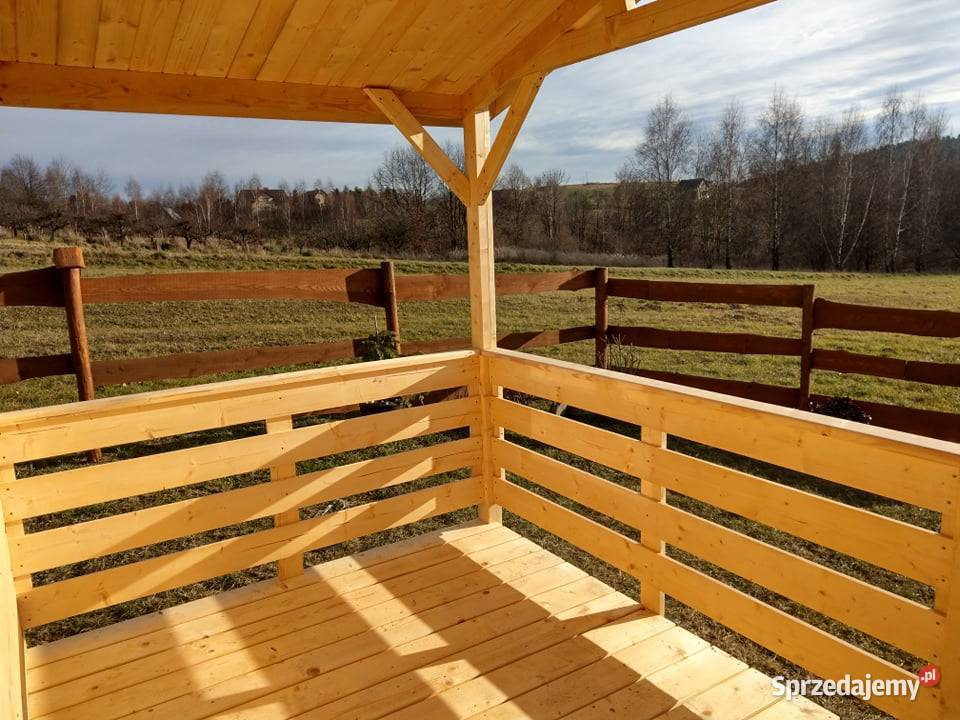 Domek drewniany ogrodowy 6x4m altana letniskowy Rybarzowice