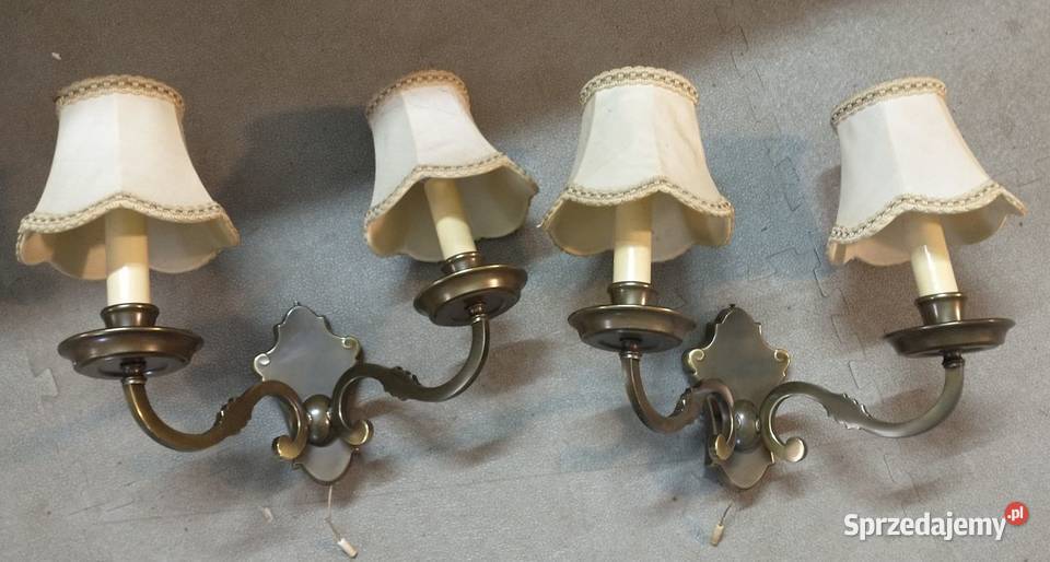Żyrandol stary mosiądz dwa kinkiety Antyki sprzedam