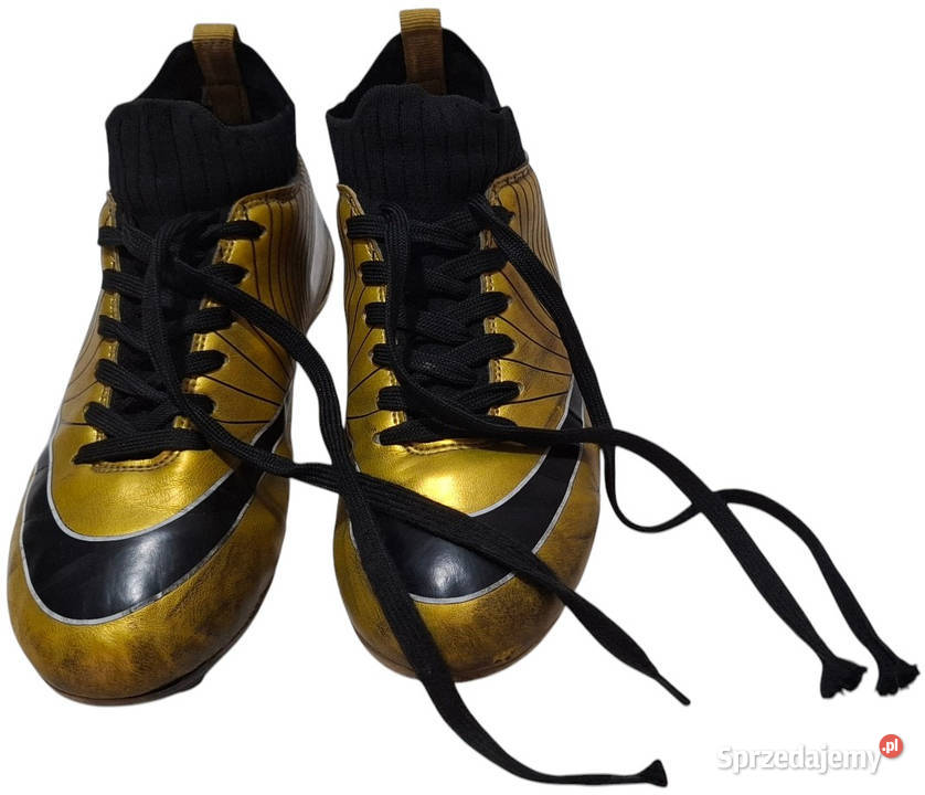 Korki dziecięce hightop sportowe 24 złote Obuwie 24cm Czeladź