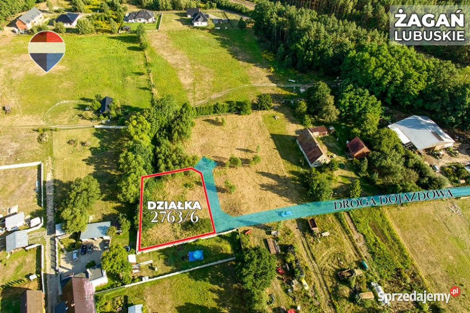 Na sprzedaż działka 1135 m Oś Moczyń Żagań lubuskie