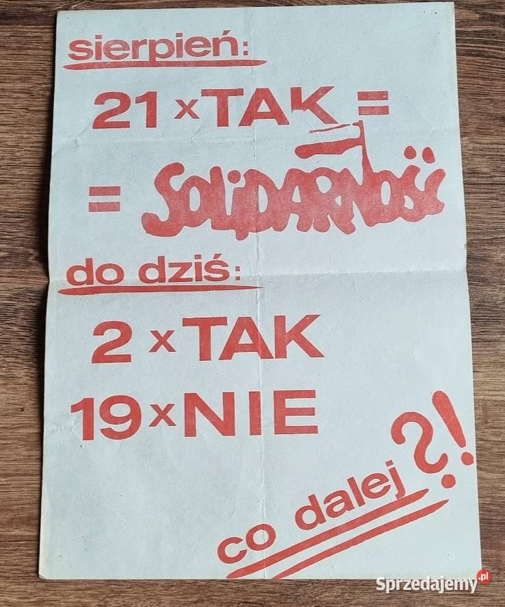 Plakat sierpień 1980 Zielona Góra