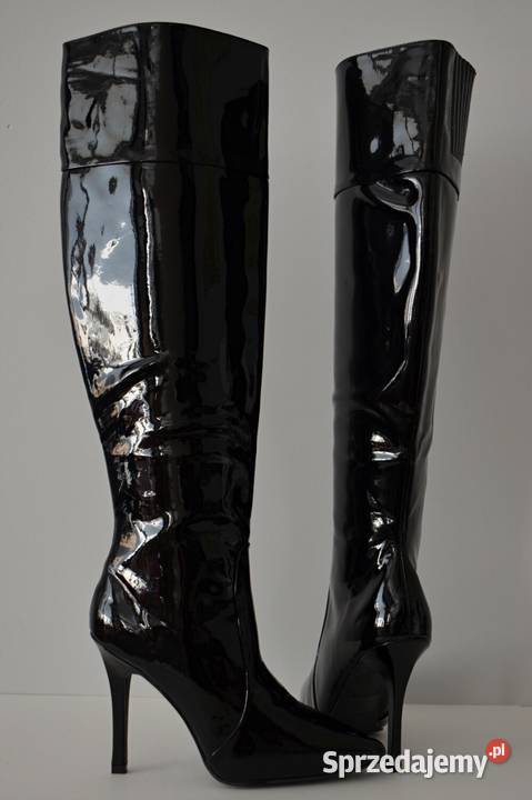 KUSZĄCA SZPILKA lakierowane kozaki Fredericks of Białystok sprzedam