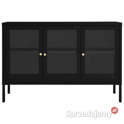 vidaXL Szafka boczna czarna 105x35x70 stal i mazowieckie Warszawa
