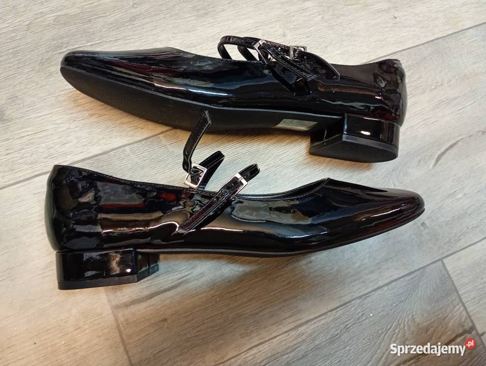 43 Wygodne czarne niskie czółenka baleriny 28cm Kraków