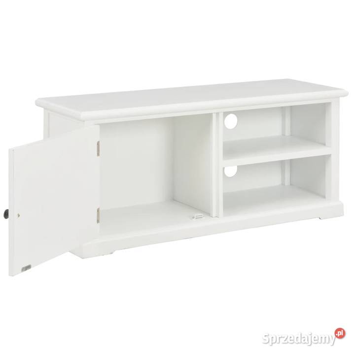 vidaXL Szafka pod TV biała 90x30x40 drewniana mazowieckie Warszawa