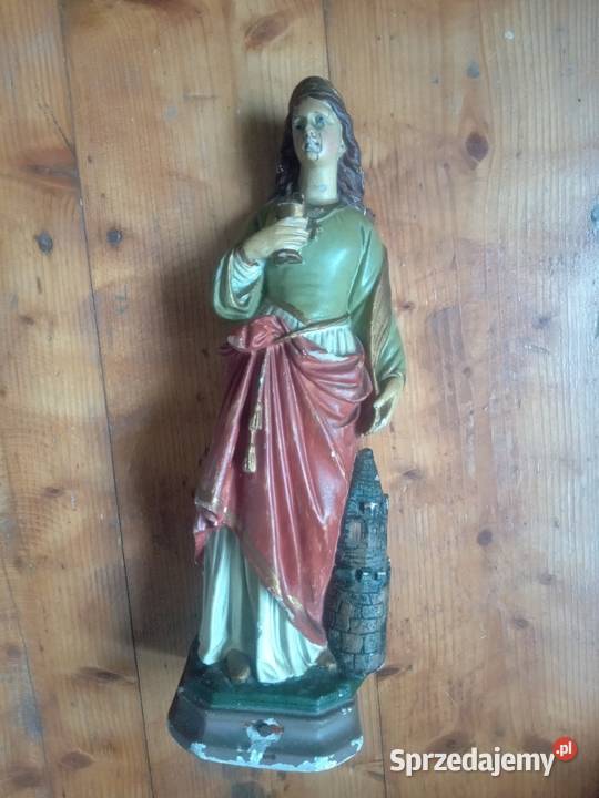 Stara figura Sw Barbara Gdów