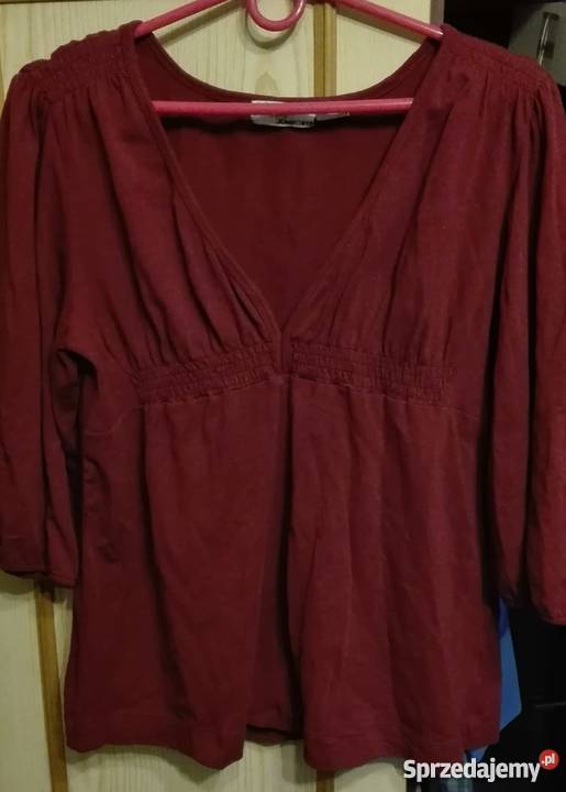 Ciemno czerwona bordowa bluzka M L XL wysyłka mazowieckie