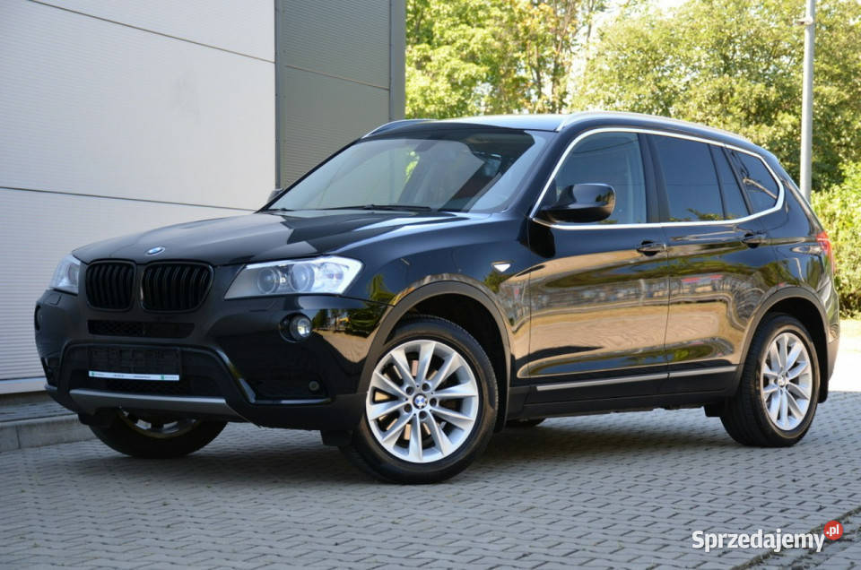 BMW X3 Czarna Zarejestrowana 20D 184 Serwis Lift światła przeciwmgielne łódzkie Kutno