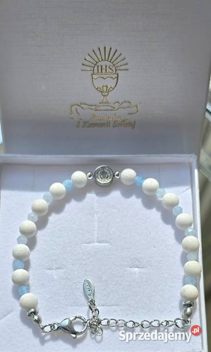 Bransoletka na Komunię Świętą srebro medalik srebro sprzedam