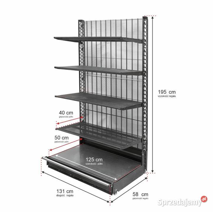 Regał sklepowy WANZL przyścienny 195 x 131 podkarpackie Chmielów