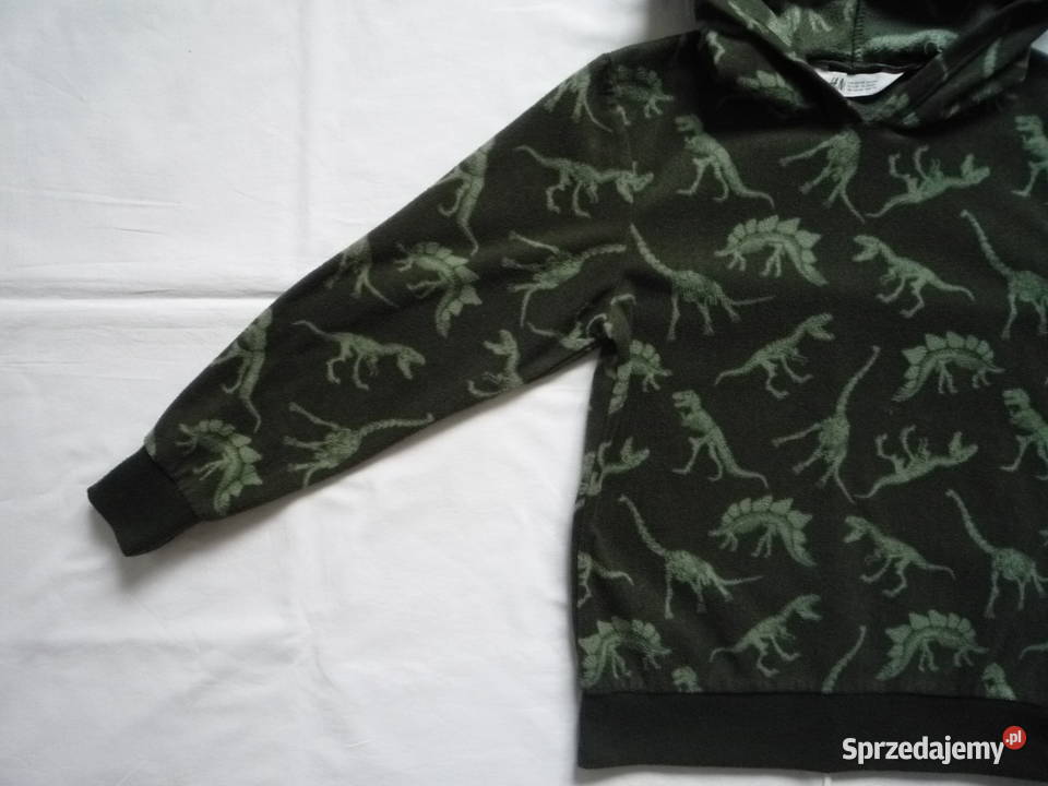 HM 122128 Bluza polarowa zielona z kapturem w H&M Szczecin