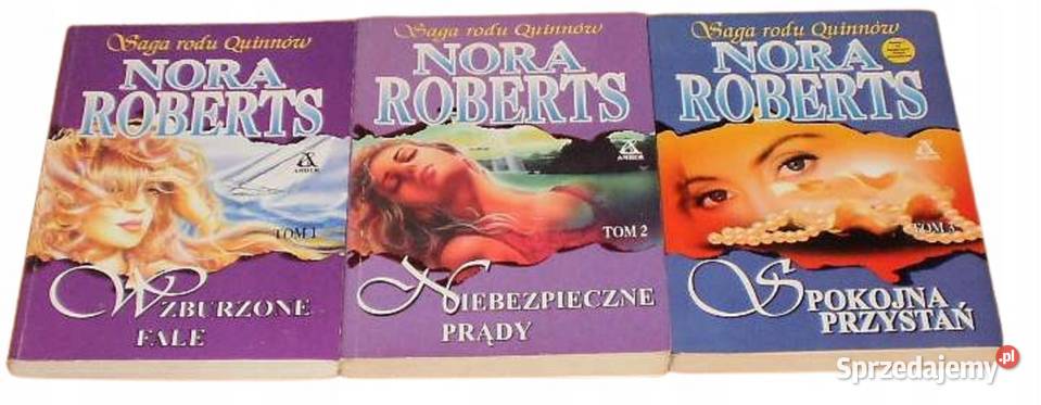 NORA ROBERTS SAGA RODU QUINNÓW 3 TOMY FA literatura piękna - proza zagraniczna Osięciny