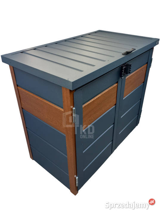 Zabudowa koszy na śmieci wiata obudowa kubłów Łęczyca