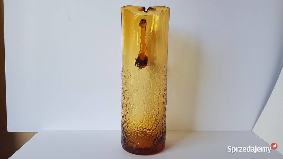 Dzban dzbanek Sarnecki Krosno kolorowe szkło PRL Dąbrowa Górnicza