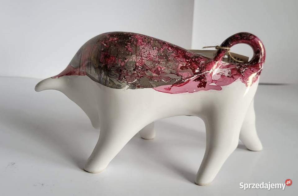 Znak zodiaku BYK Figurka Byczek ceramiczny pomorskie Sierakowice