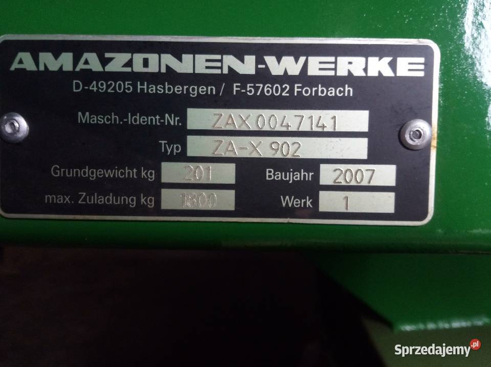 Rozsiewacz amazone ZAX X ZAUZAM Brodnica