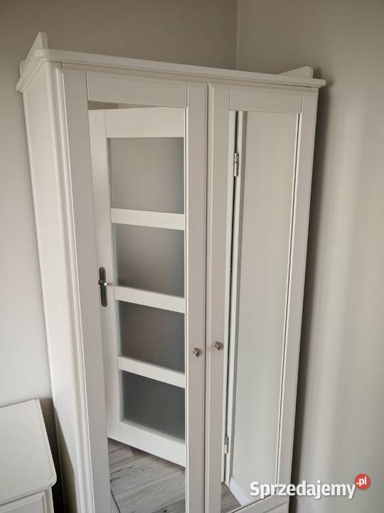 Szafa Ikea Tyssedal biała z lustrem i szufladą Szafy i garderoby Gorzów Wielkopolski