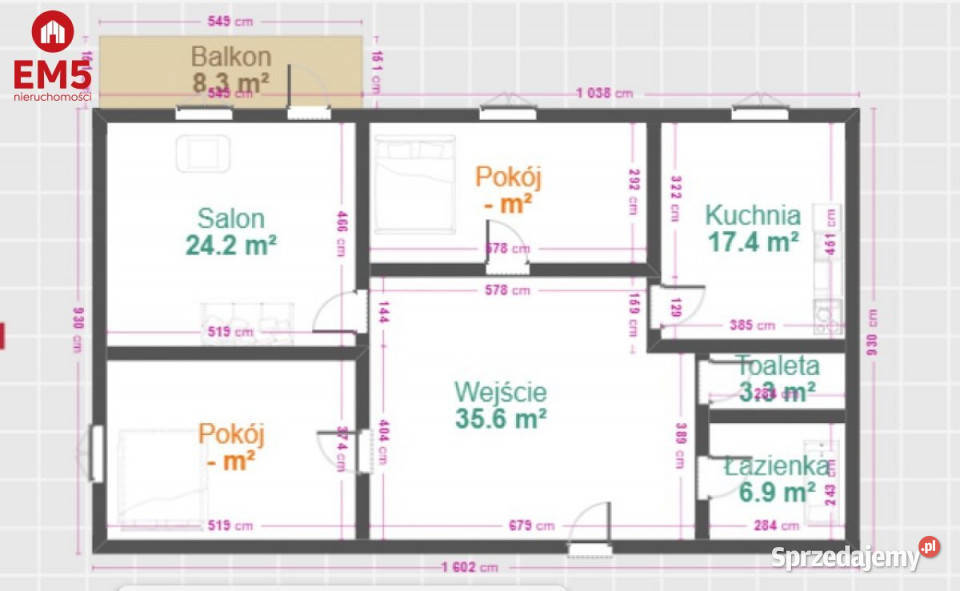 Ogłoszenie mieszkanie Białystok Skrajna 64m2 3 balkon Sprzedaż