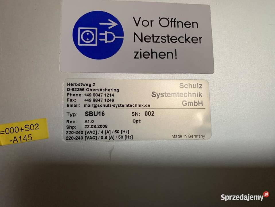 Schulz Systemtechnik SBU16 Control Module 8x Warszawa