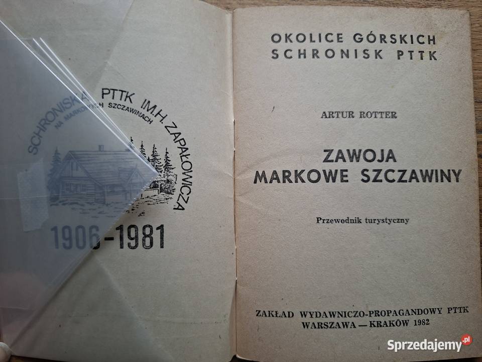 Zawoja Markowe Szczawiny Artur Rotter Rok wydania 1982 małopolskie Kraków