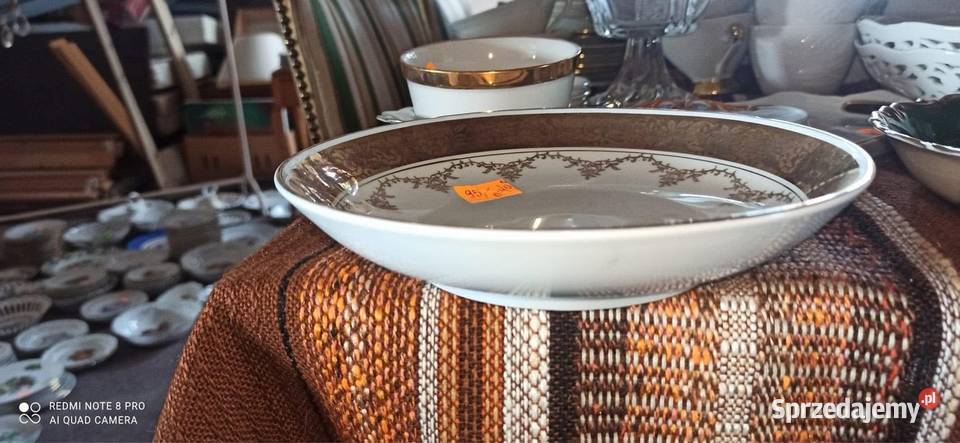 Patera złocona Edelstein Bavaria Syg z lat Porcelana i szkło Gdańsk