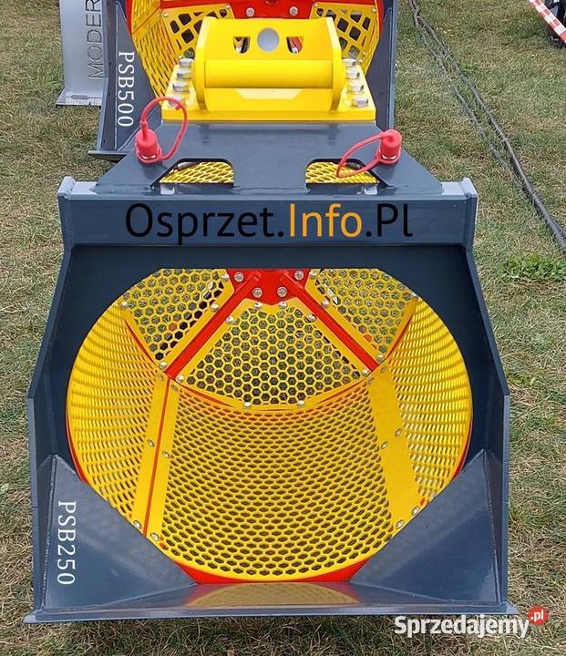 Łyżka przesiewająca do ziemi gruzu przesiewacz