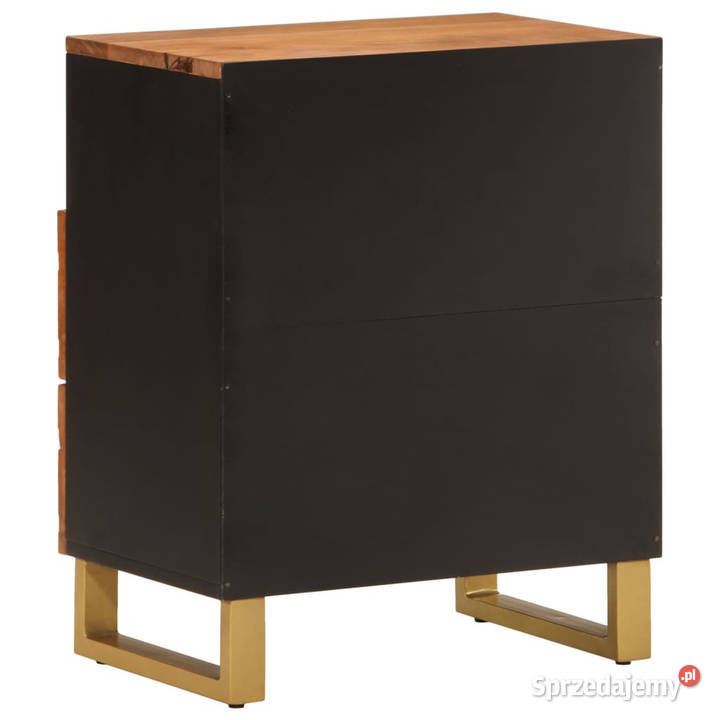 Szafka nocna brązowoczarna 50x33x60 lite drewno Warszawa
