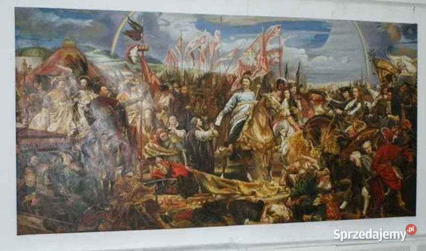 Bitwa pod Wiedniem Jan Sobieski KOPIA ogromny Malarstwo Kraków sprzedam