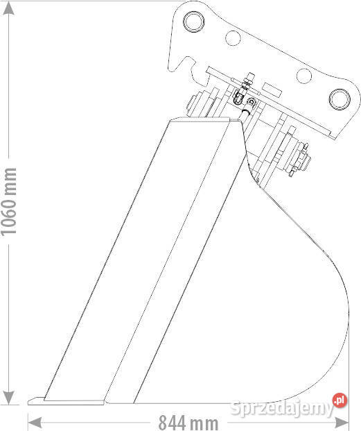 ŁYŻKA TRAPEZOWA HYDRAULICZNA 6 10 T Kutno sprzedam