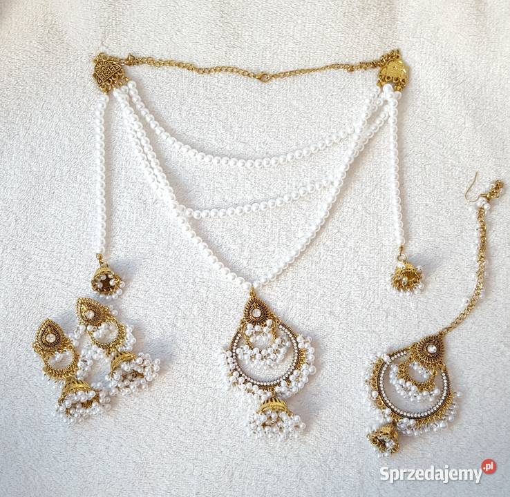 Orientalny komplet biżuterii naszyjnik kolczyki Szczecin