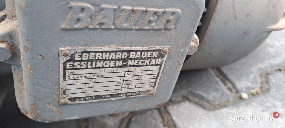 Motoreduktor Bauer 22kw 58obr Typ D146 3 58 małopolskie Myślenice